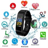 Cumpara ieftin Ceas Inteligent Bluetooth, Bratara Fitness, Monitorizare Puls, Notificari, Smartwatch Sport, Compatibil Android/iOS, Incarcare USB
