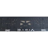 Set suport placute numar inmatriculare auto 3D (fata + spate) Dacia NOU