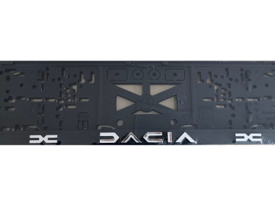 Set suport placute numar inmatriculare auto 3D (fata + spate) Dacia NOU foto