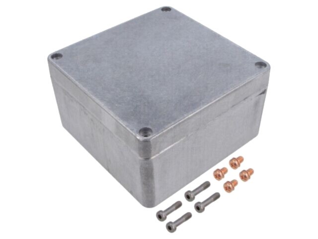 Carcasă Universală Aluminiu Natural ROSE 160x160x91mm Cod 611616090