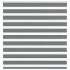 Jaluzea tip zebra gri &icirc;nchis lățime țesătură 135,9 cm poliester