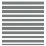 vidaXL Jaluzea tip zebra gri &icirc;nchis lățime țesătură 135,9 cm poliester