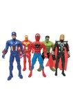 Cumpara ieftin Set 5 figurine Justice Hero, Captain America, Iron Man, Hulk, Thor, Spiderman, 15cm, multicolor + K