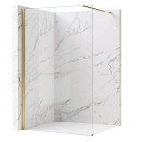 Paravan de dus Rea Flexi Transparent / Brush Gold 110