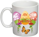 Cana alba personalizata &quot;Paste Fericit!&#039;&quot;, INOVATIX&reg;. 330ml, Oem