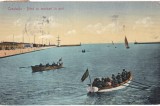 Constanta. Barci cu marinari in port (circulata 1923)