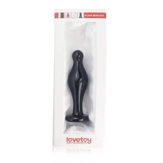 Glass Romance - Dop anal, negru, 11.3 cm