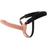 Dildo strap-on scobite - Dorinta Ascunsa Infern Strap-on cu Dildo Realist 20cm Scobit Gol in Interior cu Inel de Prindere de Testicule Culoare...