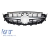Grila crom/negru mat tip E63 A Design potrivita pentru Mercedes E-Class W213 sedan, S213 break, C238 coup&eacute;, A238 cabriolet 2016-2019 cu deschidere pen