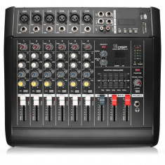 Mixer audio amplificat 6 canale 2x300W, Bluetooth USB, Consola DJ Club Scena