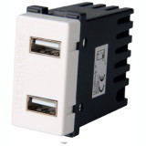 Priza USB dubla incarcator telefon 2A 1 modul NV-1220.250