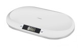 Cantar electronic LCD pentru bebelusi Esperanza, precizie 0.01kg, functie tara, 55.5 ? 32 ? 3cm, alb