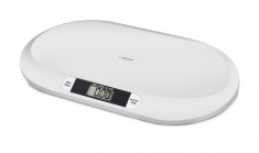 Cantar electronic LCD pentru bebelusi Esperanza, precizie 0.01kg, functie tara, 55.5 ? 32 ? 3cm, alb
