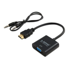 HDMI to VGA with Audio Adapter Savio CL-23/B Black 50 cm