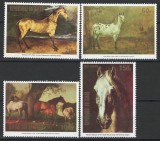 Ciad 1973 Mi 674/77 MNH - Picturi cu cai