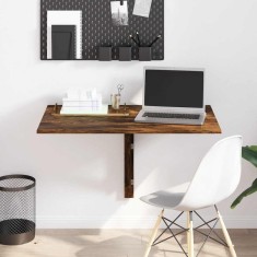 vidaXL Masă perete pliantă stejar fumuriu 100x60x56 cm lemn compozit