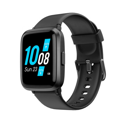 Ceas Smartwatch XK Fitness ID205U cu Functii monitorizare sanatate, Pedometru, Moduri sportive, Memento sedentar, Calorii, Negru foto