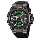 Ceas SKMEI 2417 Sport Outdoor Analog-Digital cu Trei Fusuri Orare, Cronograf, Calendar, Alarma si Rezistenta la Apa 5ATM