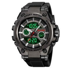 Ceas SKMEI 2417 Sport Outdoor Analog-Digital cu Trei Fusuri Orare, Cronograf, Calendar, Alarma si Rezistenta la Apa 5ATM