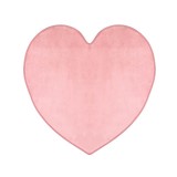 Covoras decorativ pentru copii, Inimioara roz, 90x90 cm, ATU-084350, Oem