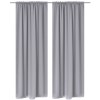 Draperii opace cu rejansă, 2 buc., gri, 135 x 245 cm 130376