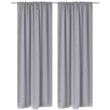 Cumpara ieftin Draperii opace cu rejansă, 2 buc., gri, 135 x 245 cm