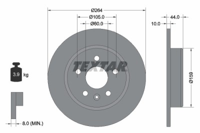 TEXTAR 92275303 PRO Disc frana foto