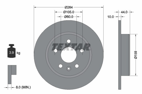 TEXTAR 92275303 PRO Disc frana
