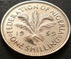 Moneda exotica 1 SHILLING - NIGERIA (PROTECTORAT BRITANIC), anul 1959 *cod 3362 foto