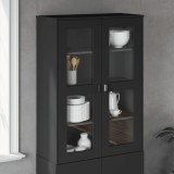 Dulap superior &bdquo;VIKEN&rdquo;, negru, lemn prelucrat