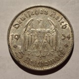 Germania Nazista 5 reichsmark 1934 G argint