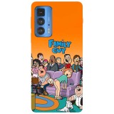 Husa compatibila cu Motorola Moto G100 model Family Guy Party, Silicon, TPU, Viceversa, Transparent, Carcasa