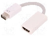 Cablu {{Tip cablu de conectare}}, DVI mini mufa, HDMI soclu, 150mm, {{Culoare izola&amp;#355;ie}}, QOLTEC - 50519