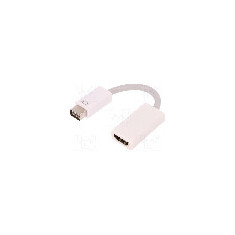 Cablu {{Tip cablu de conectare}}, DVI mini mufa, HDMI soclu, 150mm, {{Culoare izola&#355;ie}}, QOLTEC - 50519
