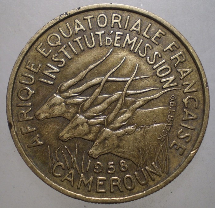 7.803 CAMERUN CAMEROUN CAMEROON 25 FRANCS FRANCI 1958
