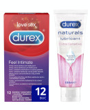 Cumpara ieftin Prezervative Durex Feel Intimate 12 buc + Lubrifiant Durex Naturals Extra Sensitive 100 ml
