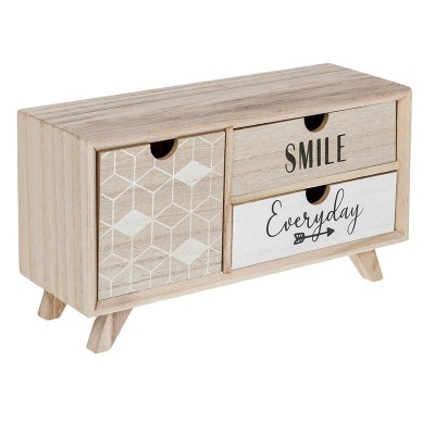 Mini organizator tip dulap Everyday Smile, 3 sertare, 28 x 10 x 15 cm foto