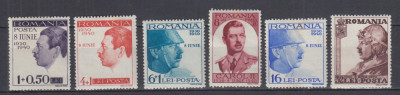 ROMANIA 1940 LP 139 CAROL II - 10 ANI DE DOMNIE SERIE SARNIERA foto