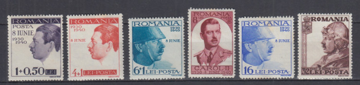 ROMANIA 1940 LP 139 CAROL II - 10 ANI DE DOMNIE SERIE SARNIERA