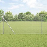Gard din S&acirc;rmă Sudată cu 13 St&acirc;lpi 1.2x25 m Oțel Galvanizat