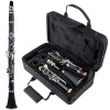 Clarinet DEPOX&reg; Ideallstore, 17 clape, 67cm, ABS, Negru, sistem Boehm, include geanta transport si accesorii