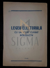 LEGEA ELECTORALA - BLOCUL PARTIDELOR DEMOCRATE, 1946 foto