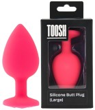 ​Dop anal din silicon Toosh, mare, roz, 9,4 cm, Large