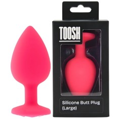 ​Dop anal din silicon Toosh, mare, roz, 9,4 cm, Large
