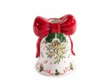Suport lumanare Craciun ceramica multicolora &Oslash; 8 cm x 10,5 H