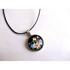 Pandantiv cu motiv floral, colier cu pandantiv 32439