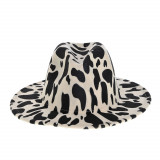 Palarie fedora cu model animal print