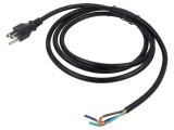 Cablu NEMA 5-15 3x16AWG PVC 2m Negru 13A