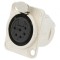 Conector XLR Mamă Drept Argint 7.5A