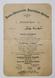 MENIUL MICULUI DEJUN PE VASUL TRANSATLANTIC GERMAN &#039;&#039; CAP VERDE &#039;&#039; , TEXT IN LB. GERMANA SI SPANIOLA , 1903